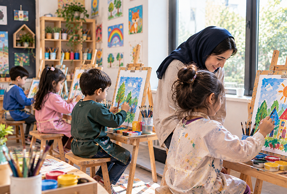 آموزشگاه نقاشی کودک در رشت
